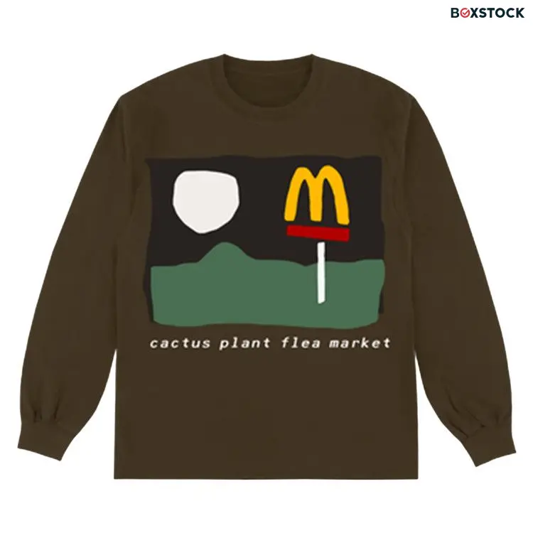 Cactus Plant Flea Market x McDonald's 24/7 Long-Sleeve 'Clove' Brown Fall/Winter 2022