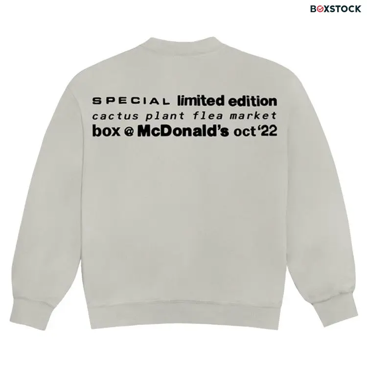 Cactus Plant Flea Market x McDonald's Cactus Buddy! And Friends Crewneck 'Cement' Grey Fall/Winter 2022