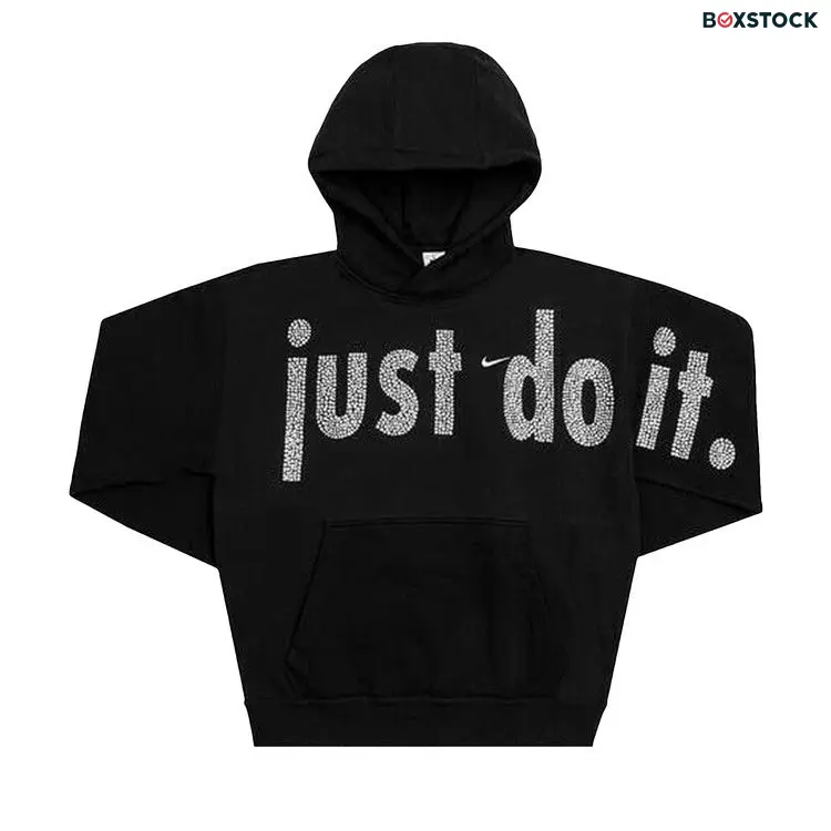 Cactus Plant Flea Market x Nike x Swarovski Crystals Just Do It Hooded Pullover 'Black' Fall/Winter 2020