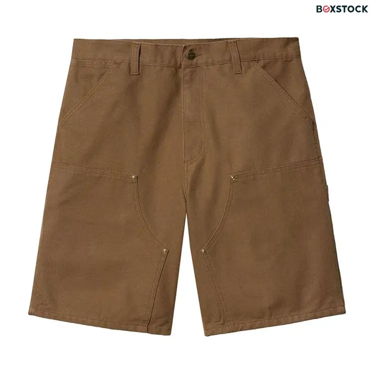 Carhartt WIP Double Knee Short 'Hamilton Brown Rinsed' Spring/Summer 2024