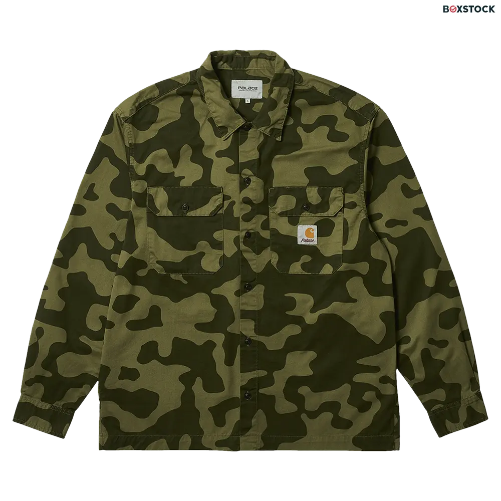 Carhartt WIP x Palace Long-Sleeve Master Shirt 'Dollar Green Camo' Fall/Winter 2023