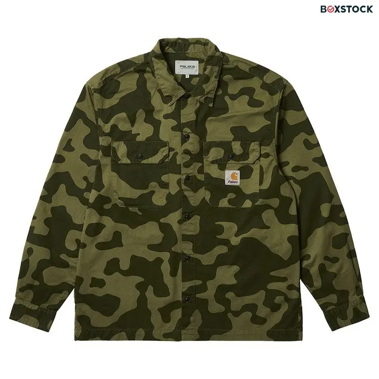 Carhartt WIP x Palace Long-Sleeve Master Shirt 'Dollar Green Camo' Fall/Winter 2023