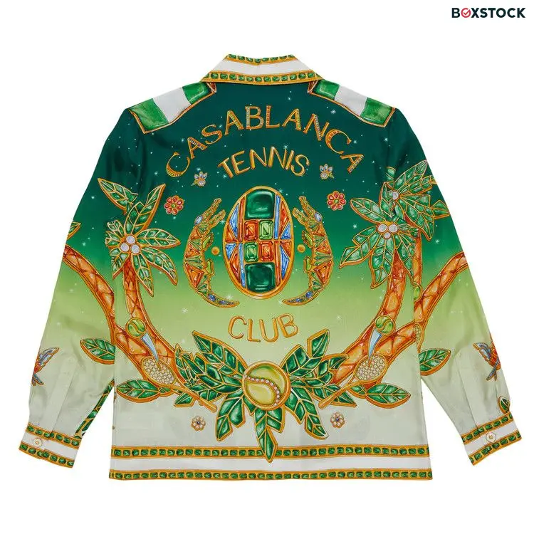 Casablanca Cuban Collar Long-Sleeve Shirt 'Joyaux D'Afrique' Multi-Color Spring/Summer 2024
