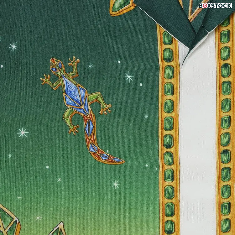 Casablanca Cuban Collar Long-Sleeve Shirt 'Joyaux D'Afrique' Multi-Color Spring/Summer 2024