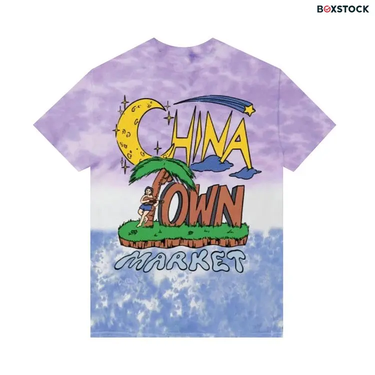 Chinatown Market Shooting Star Vacation Tee 'Purple/Blue Tie-Dye' Multi-Color
