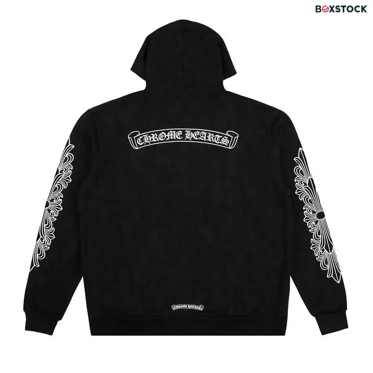 Chrome Hearts Cemetry Cross Hoodie 'Black' Spring/Summer 2024