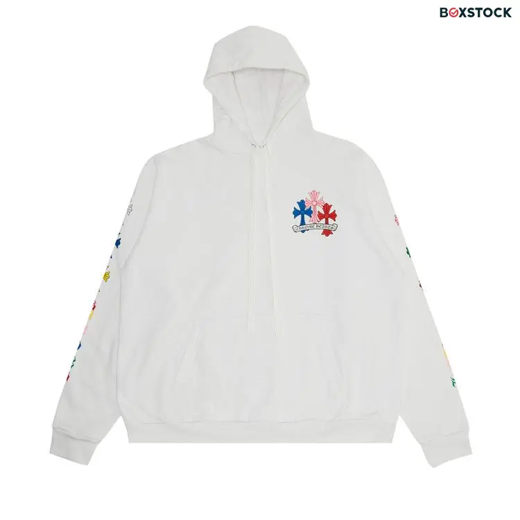 Chrome Hearts Cross Hoodie 'White/Multicolor'
