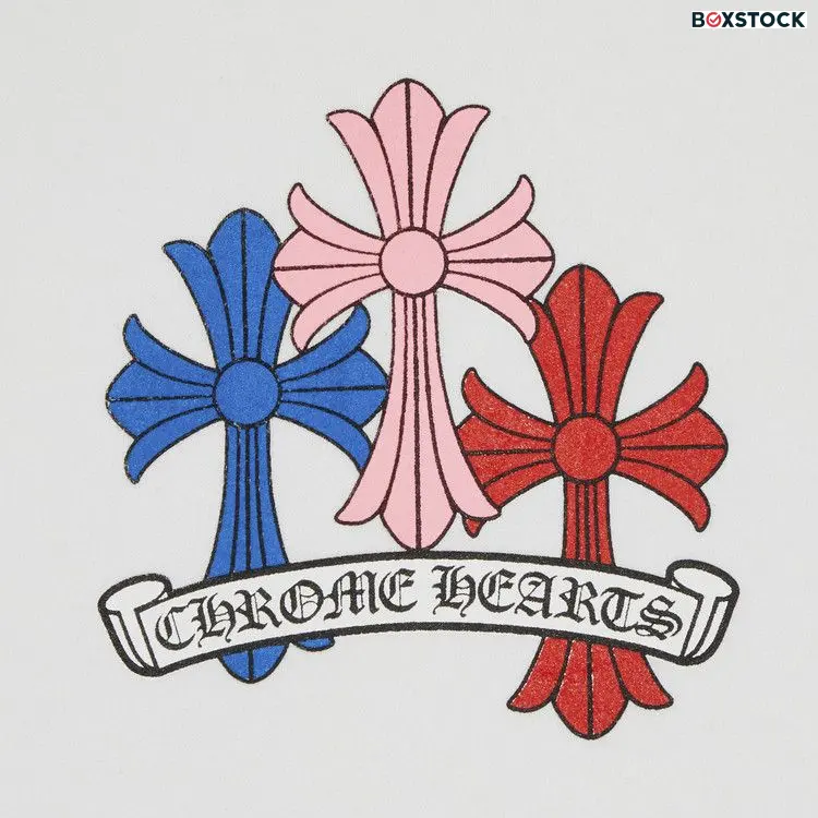 Chrome Hearts Cross Hoodie 'White/Multicolor'