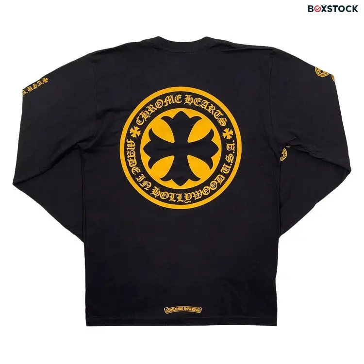 Chrome Hearts Cross Long-Sleeve 'Black/Yellow'