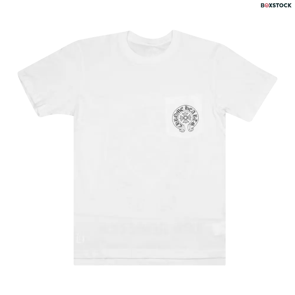 Chrome Hearts Horseshoe Logo Pocket T-Shirt 'White' 1383-100000103HLPTS-WHIT
