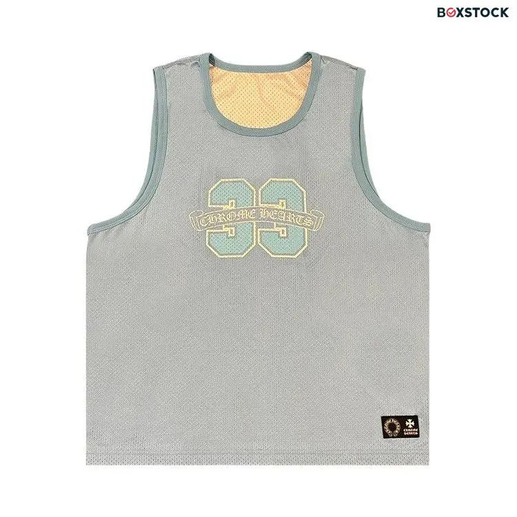 Chrome Hearts Japan Exclusive Mesh Reversible Basketball Jersey 'Baby Blue/White'