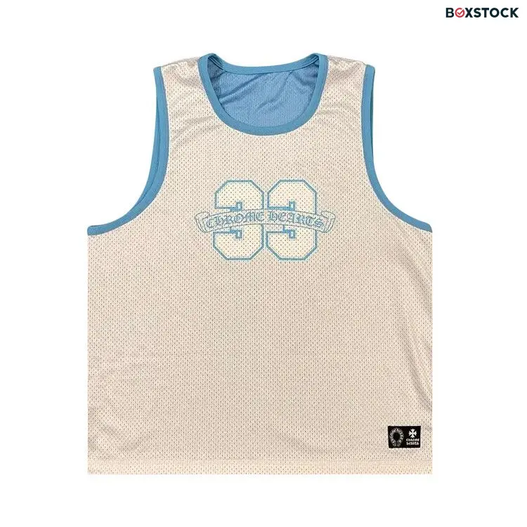 Chrome Hearts Japan Exclusive Mesh Reversible Basketball Jersey 'Baby Blue/White'