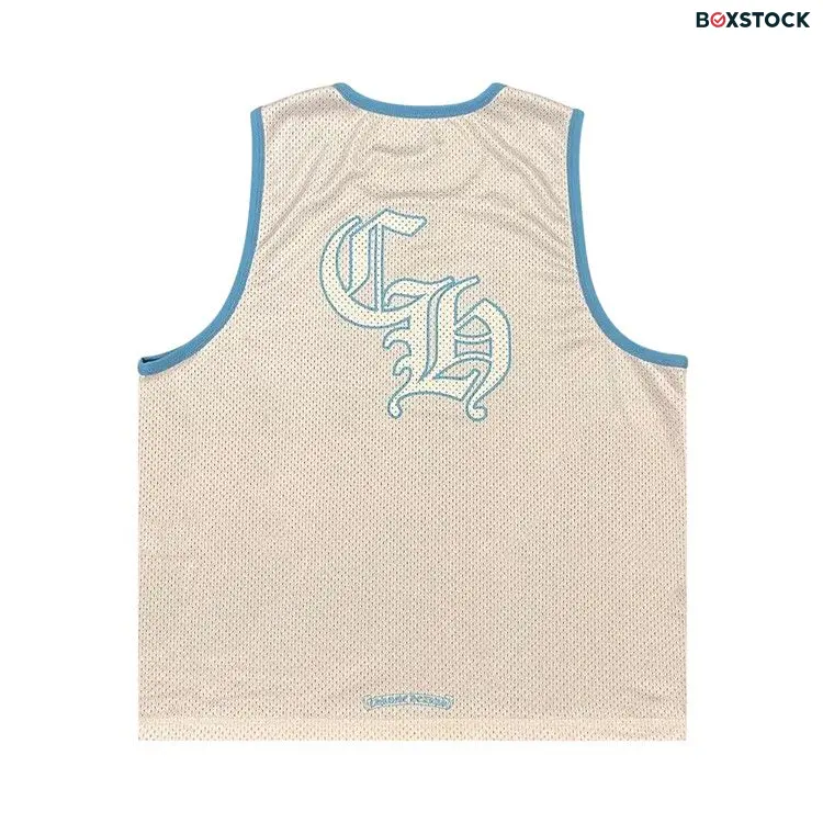 Chrome Hearts Japan Exclusive Mesh Reversible Basketball Jersey 'Baby Blue/White'