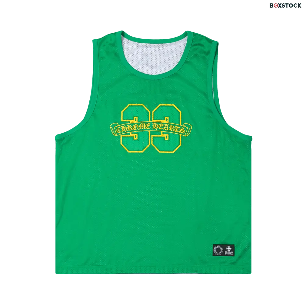 Chrome Hearts Mesh Reversible Basketball Jersey 'Green/White'