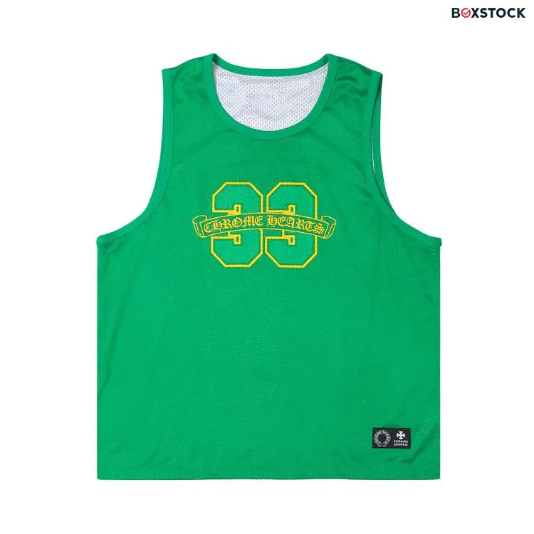 Chrome Hearts Mesh Reversible Basketball Jersey 'Green/White'
