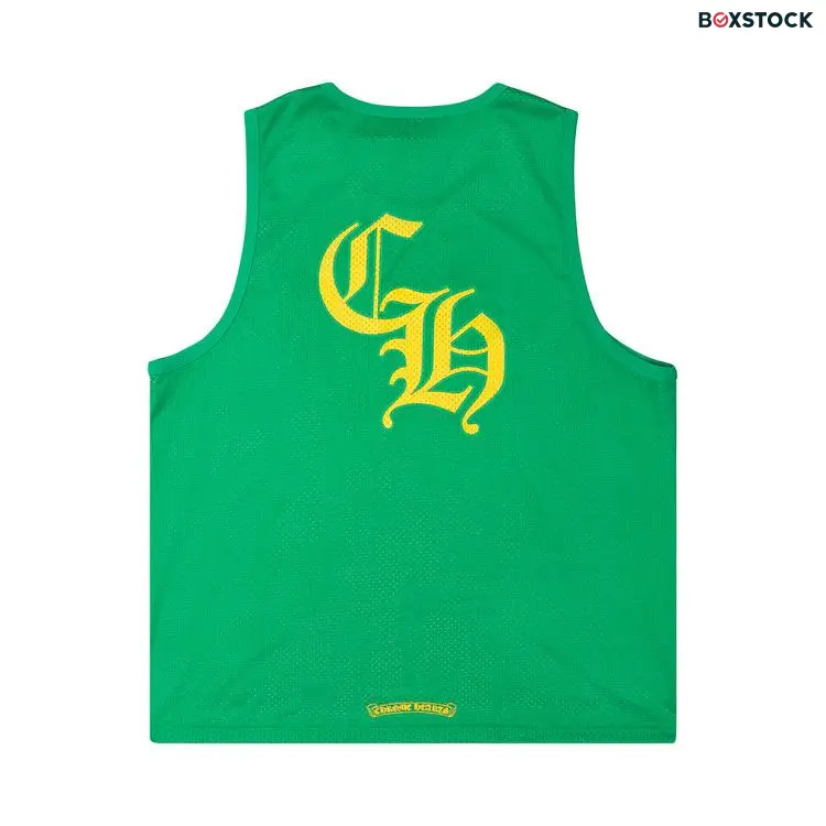 Chrome Hearts Mesh Reversible Basketball Jersey 'Green/White'