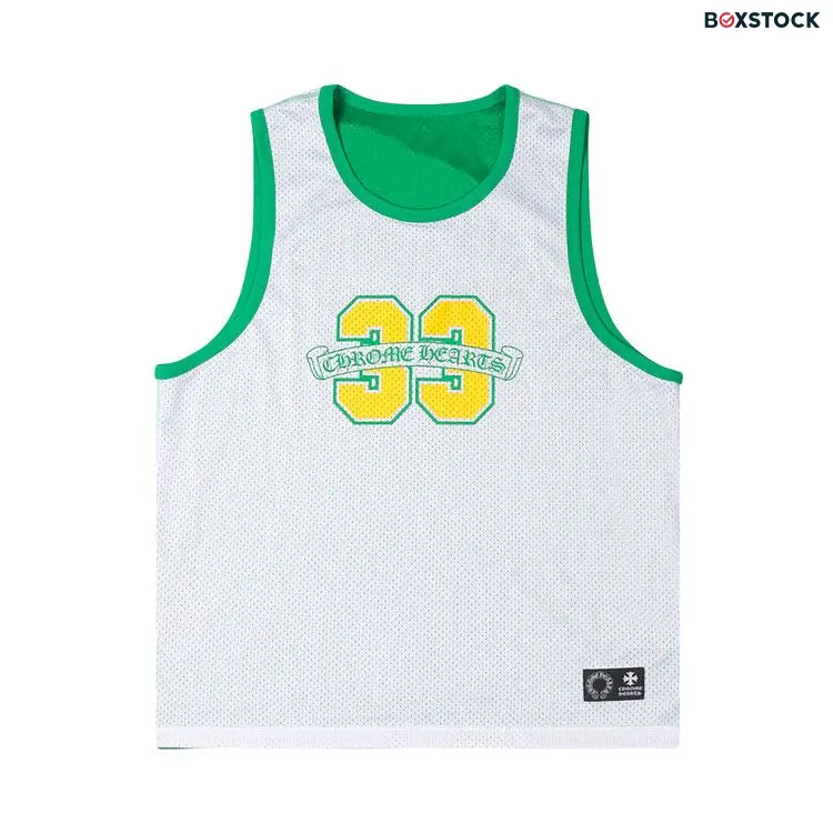 Chrome Hearts Mesh Reversible Basketball Jersey 'Green/White'