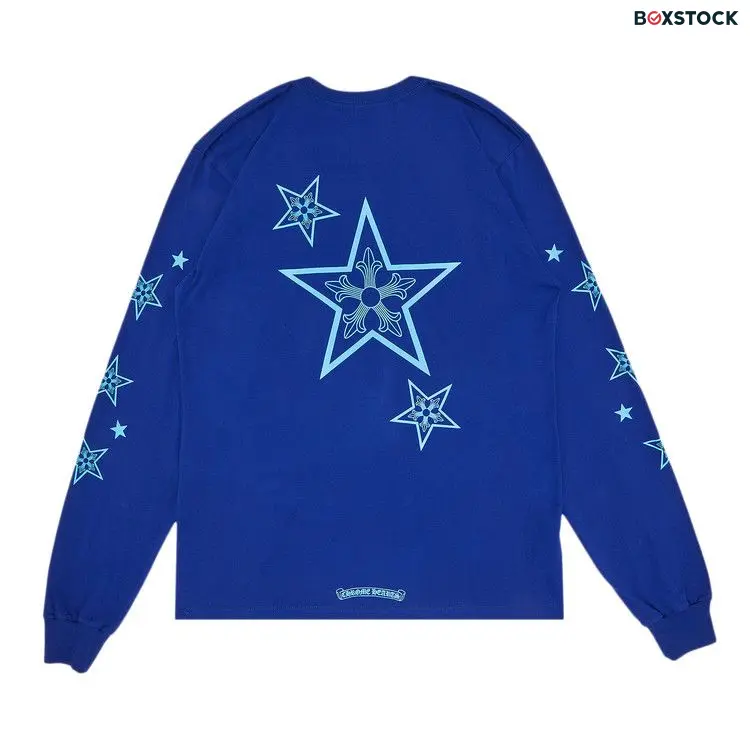 Chrome Hearts Star Long-Sleeve Shirt 'Blue' Spring/Summer 2022
