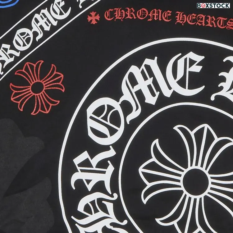 Chrome Hearts Stencil Hoodie 'Black/Multicolor'