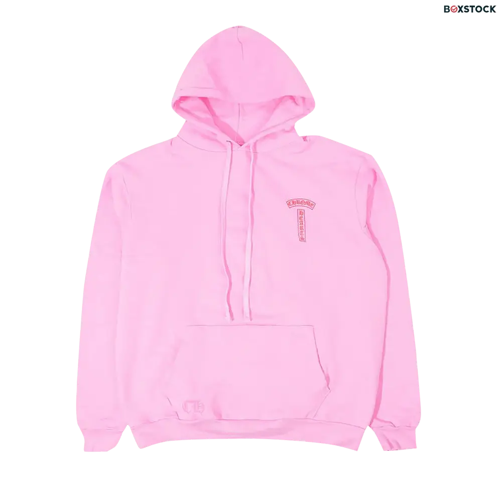 Chrome Hearts T Bar Logo Hoodie 'Pink/Red'