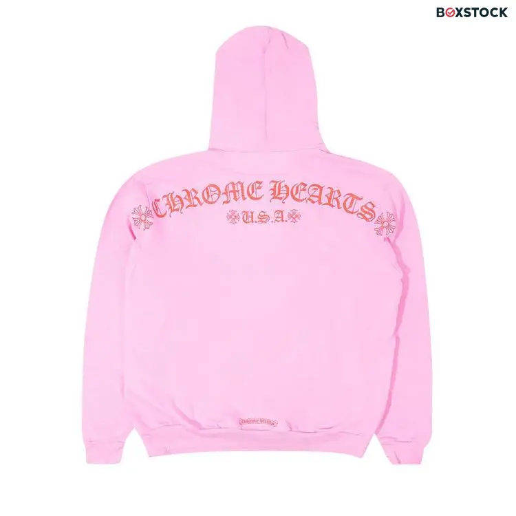 Chrome Hearts T Bar Logo Hoodie 'Pink/Red'