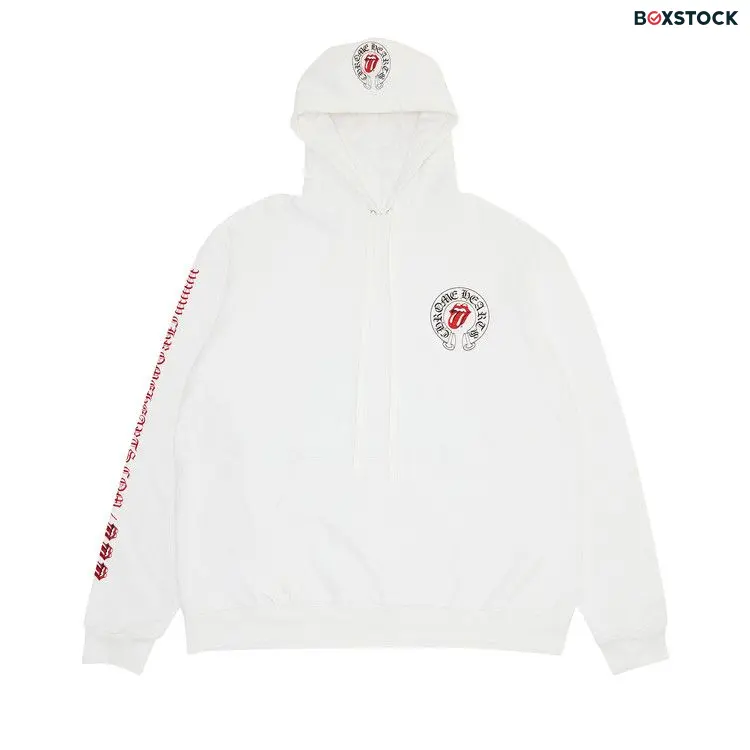 Chrome Hearts x Rolling Stone Lips Online Exclusive Hoodie 'White'