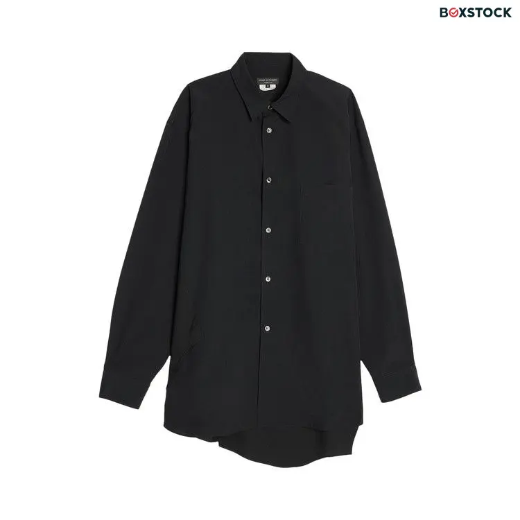 Comme des Garçons Homme Plus Polyester Spun Broad Thick Shirt 'Black' Fall/Winter 2024