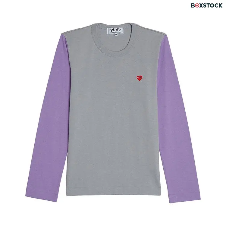 Comme des Garçons PLAY Bi-Colour T-Shirt 'Grey/Purple' Spring/Summer 2022 AZ-T316-051-3