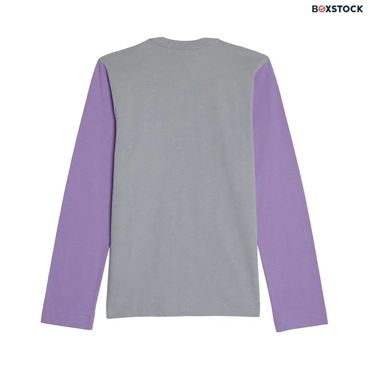 Comme des Garçons PLAY Bi-Colour T-Shirt 'Grey/Purple' Spring/Summer 2022 AZ-T316-051-3