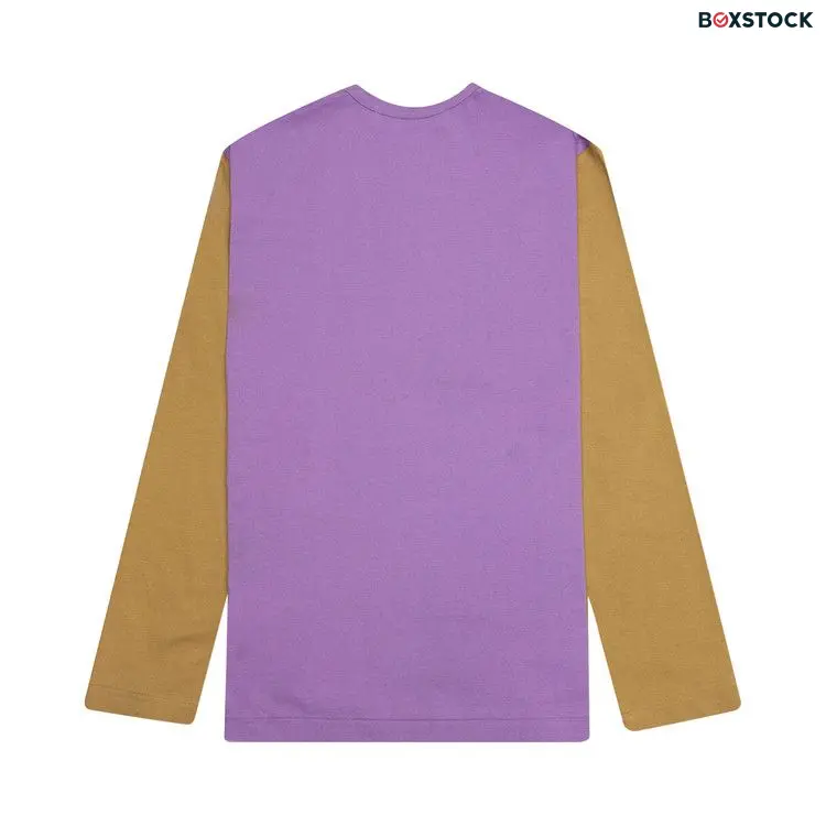 Comme des Garçons PLAY Bi-Colour T-Shirt 'Purple/Olive' Spring/Summer 2022