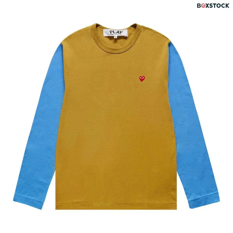 Comme des Garçons PLAY Bi-Colour T-Shirt 'Olive/Blue' Green
