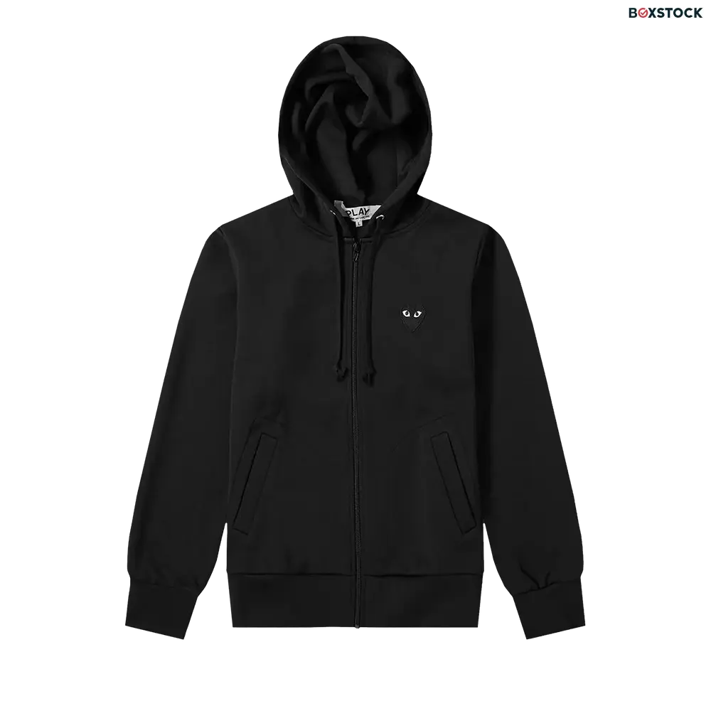 Comme des Garçons PLAY Big Heart Logo Zip Up Hoodie 'Black' Fall/Winter 2021