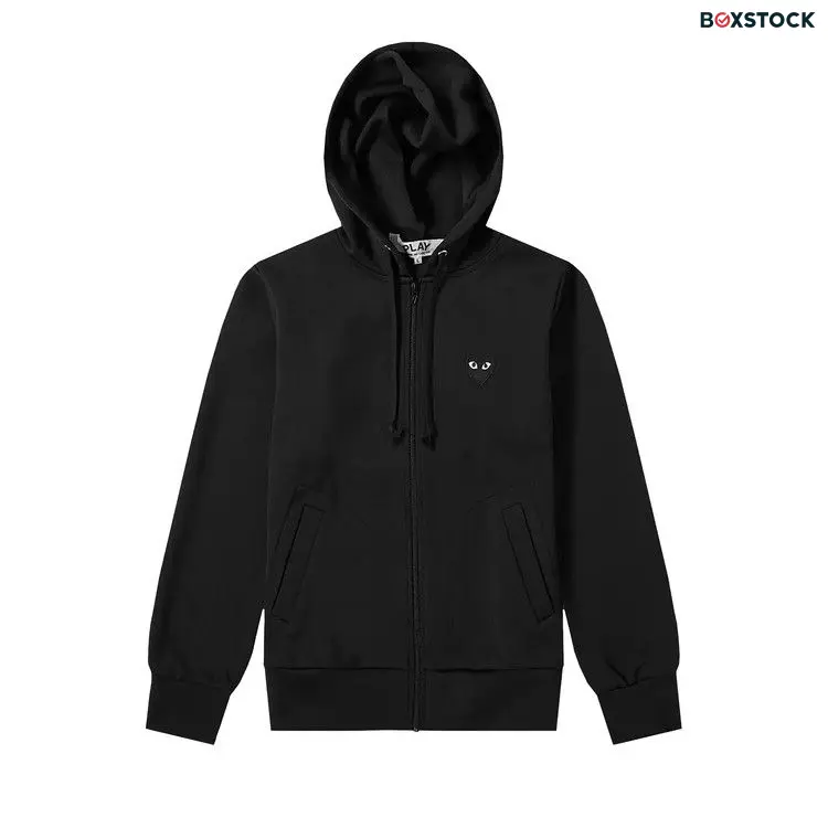 Comme des Garçons PLAY Big Heart Logo Zip Up Hoodie 'Black' Fall/Winter 2021