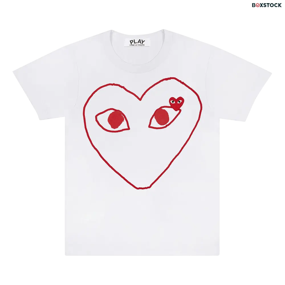 comme des garçons play Comme des Garçons PLAY Red Emblem Heart Sketch Tee 'White' Spring/Summer 2020
