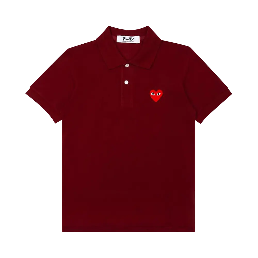 Comme des Garçons PLAY Red Heart Polo Shirt 'Burgundy' Spring/Summer 2020