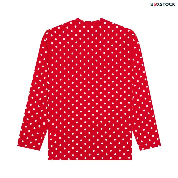 Comme des Garçons Polka Dot Long-Sleeve Tee 'Red' Spring/Summer 2024