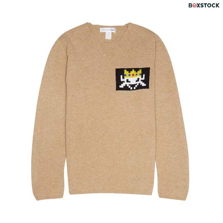 Comme des Garçons SHIRT Jacquard Patterned Crewneck Jumper 'Brown' Fall/Winter 2022