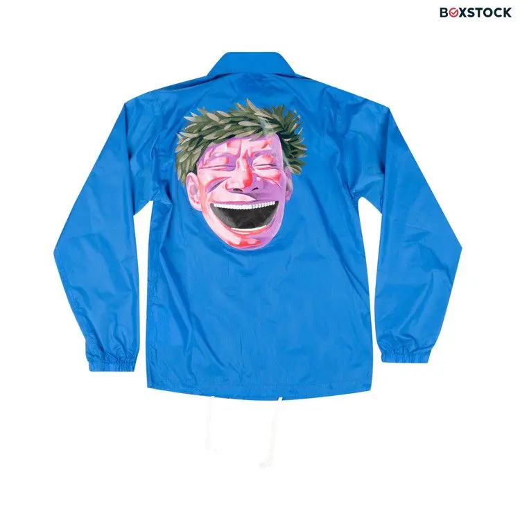 Comme des Garçons SHIRT Yue Minjun Print Coach Jacket 'Blue' Spring/Summer 2021