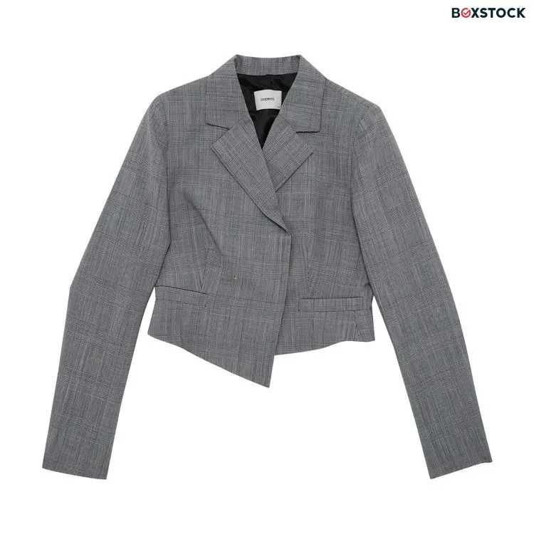 Coperni Cropped Double Breasted Jacket 'Black/White' Spring/Summer 2024