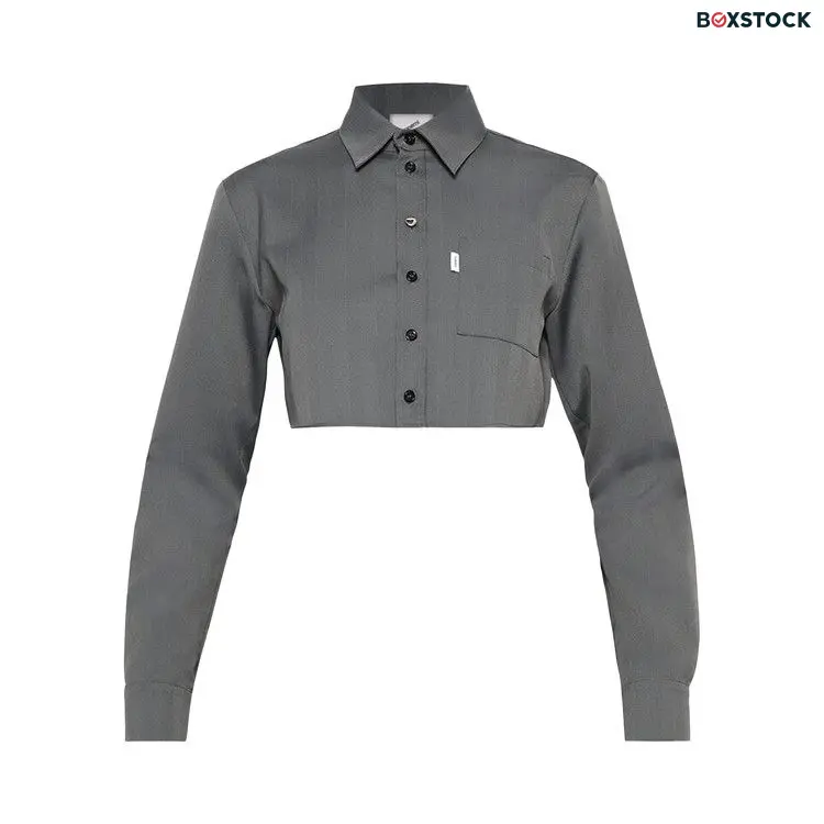Coperni Cropped Shirt 'Grey/Black' Fall/Winter 2023