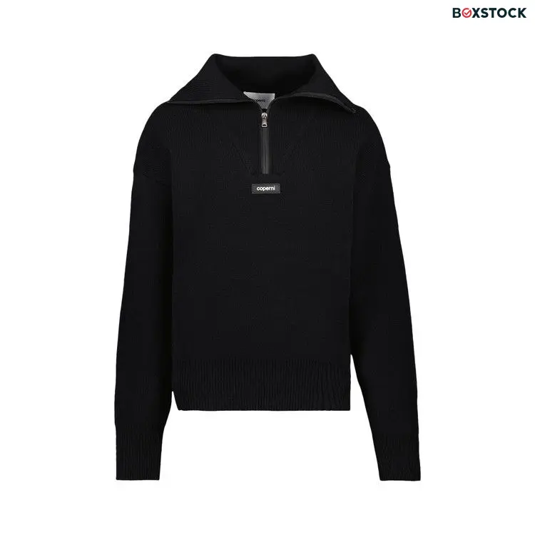 Coperni Half Zip Boxy Sweater 'Black' Fall/Winter 2023