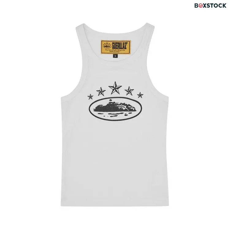 Corteiz 5 Starz Alcatraz Tank Top 'White' Spring/Summer 2023