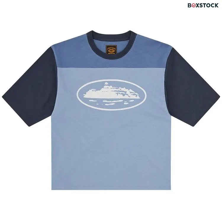 Corteiz Alcatraz Heavyweight Varsity Tee 'Blue' Spring/Summer 2024