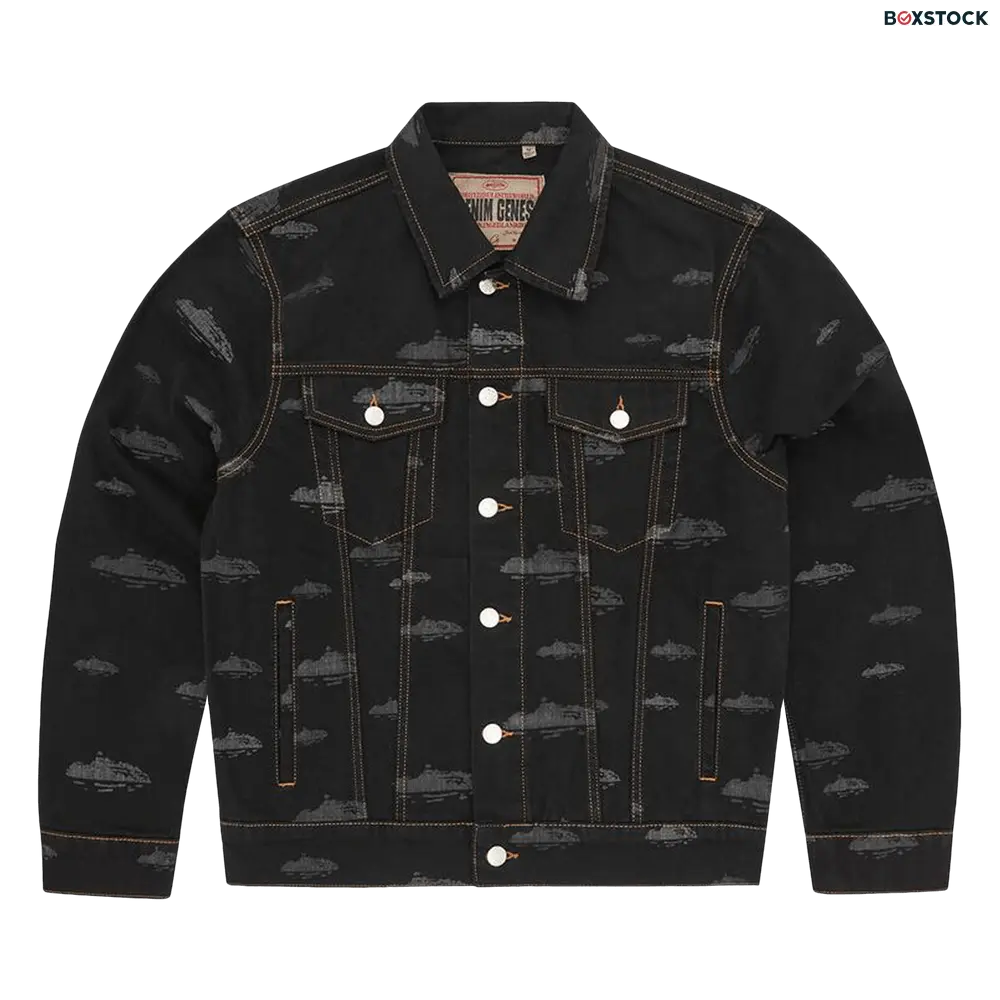 corteiz Corteiz Alcatraz Pattern Denim Jacket 'Black' Spring/Summer 2024