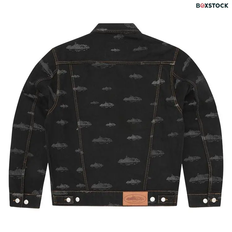 Corteiz Alcatraz Pattern Denim Jacket 'Black' Spring/Summer 2024