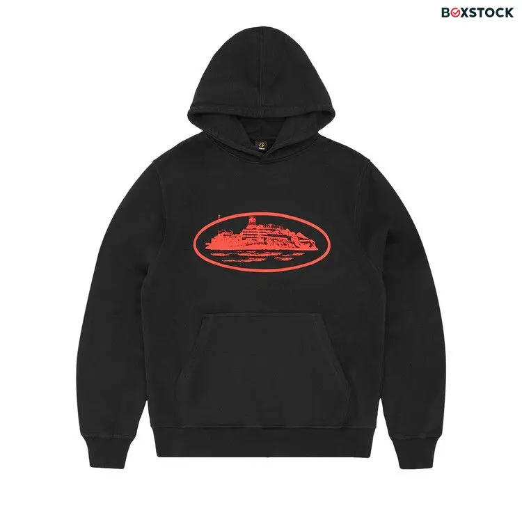 Corteiz Alcatraz Hoodie V2 'Black/Red' Fall/Winter 2023