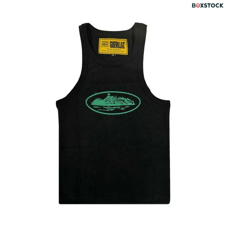 Corteiz Alcatraz Tank Top 'Black/Green'