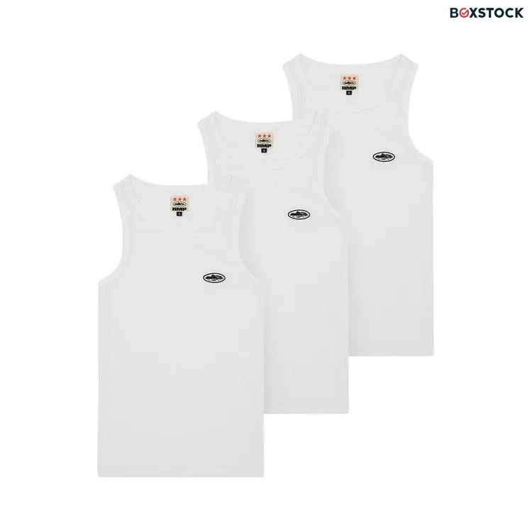 Corteiz HMP Essentials Tank Top (3 Pack) 'White' Spring/Summer 2024