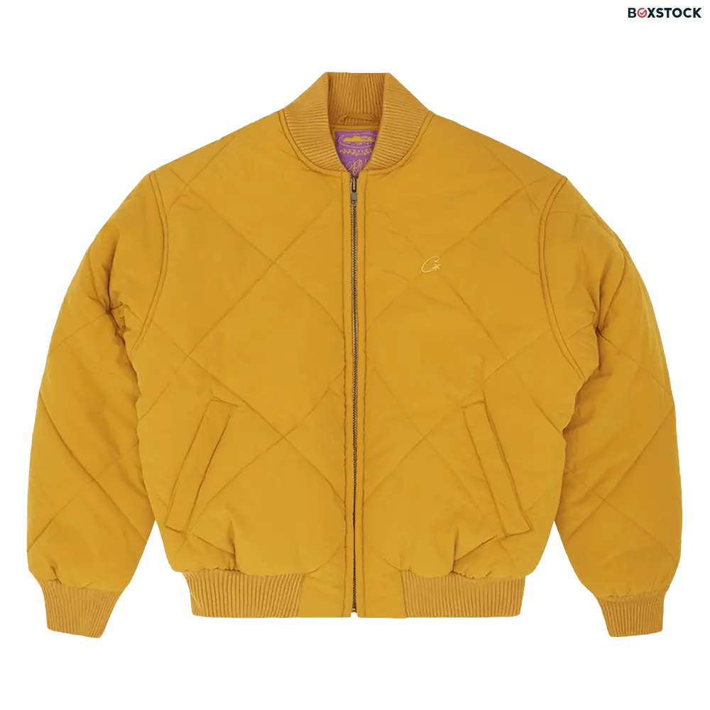 Corteiz Olde English Quilted Bomber Jacket 'Yellow' Fall/Winter 2023