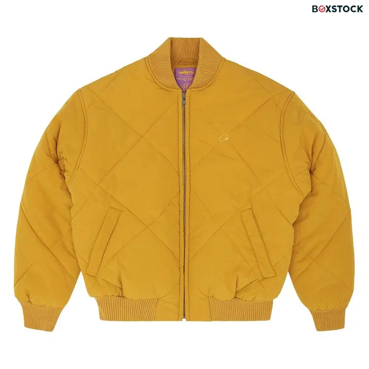 Corteiz Olde English Quilted Bomber Jacket 'Yellow' Fall/Winter 2023